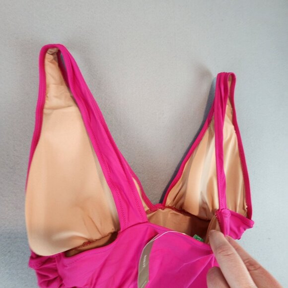 J. Crew NEW Women's Ruched V-neck Swimsuit One-Piece Vacation Boho Beach Swim 16 - Picture 5 of 12